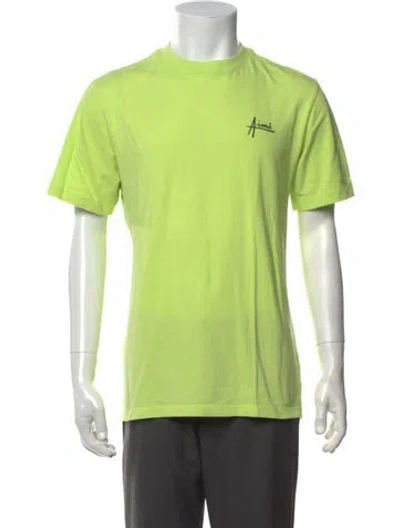 Pre-owned Aimé Leon Dore Graphic Print Crew Neck T-shirt In Green