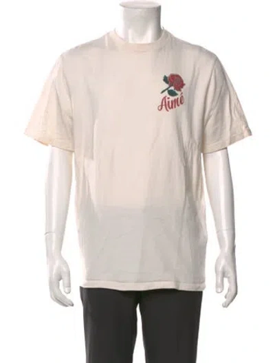 Pre-owned Aimé Leon Dore Graphic Print Crew Neck T-shirt In Neutral