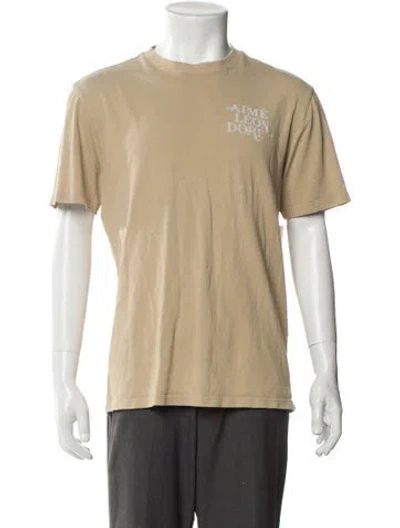 Pre-owned Aimé Leon Dore Graphic Print Crew Neck T-shirt In Neutral