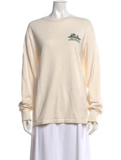 Pre-owned Aimé Leon Dore Graphic Print Crew Neck T-shirt In Neutrals