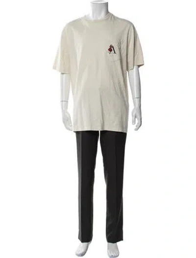 Pre-owned Aimé Leon Dore Graphic Print Crew Neck T-shirt In Neutrals