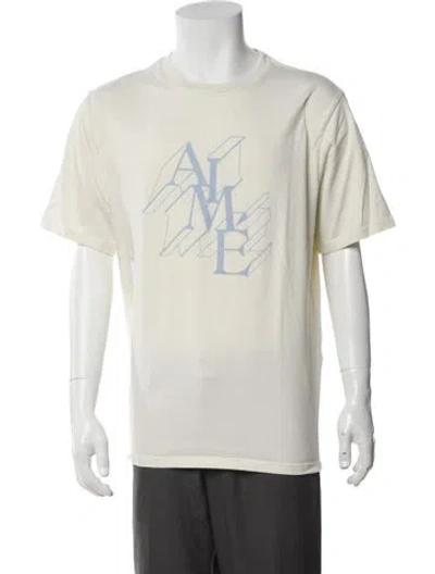 Pre-owned Aimé Leon Dore Graphic Print Crew Neck T-shirt In Neutrals