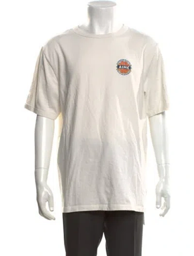 Pre-owned Aimé Leon Dore Graphic Print Crew Neck T-shirt In Neutrals/white