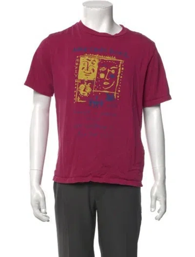 Pre-owned Aimé Leon Dore Graphic Print Crew Neck T-shirt In Pink