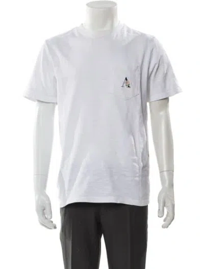 Pre-owned Aimé Leon Dore Graphic Print Crew Neck T-shirt In White
