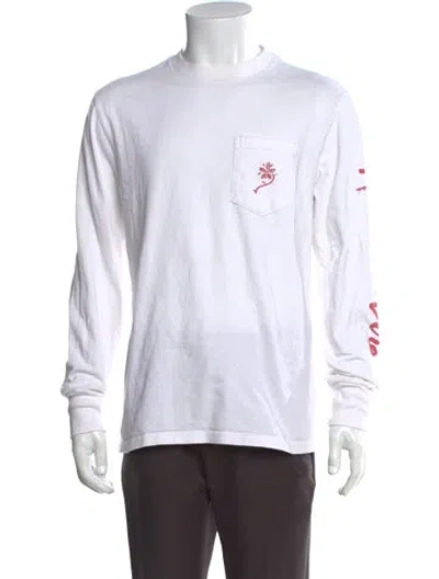 Pre-owned Aimé Leon Dore Graphic Print Crew Neck T-shirt In White