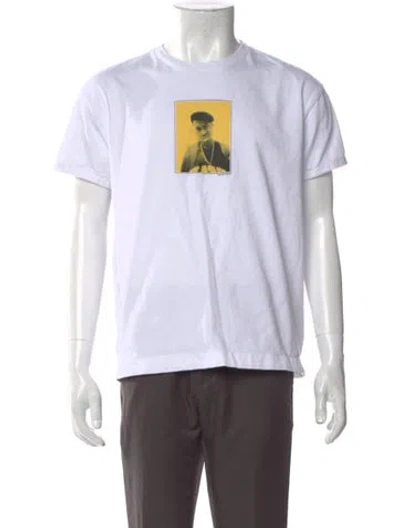 Pre-owned Aimé Leon Dore Graphic Print Crew Neck T-shirt In White