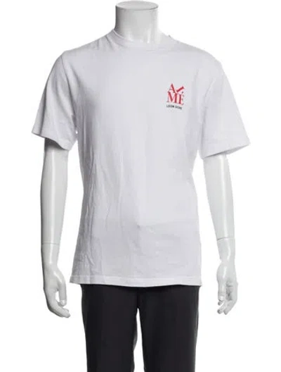 Pre-owned Aimé Leon Dore Graphic Print Crew Neck T-shirt In White