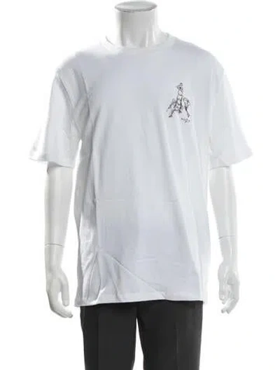 Pre-owned Aimé Leon Dore Graphic Print Crew Neck T-shirt In White