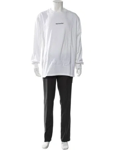 Pre-owned Aimé Leon Dore Graphic Print Crew Neck T-shirt In White