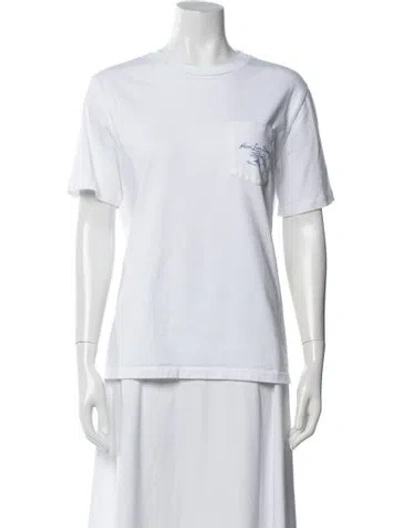 Pre-owned Aimé Leon Dore Graphic Print Crew Neck T-shirt In White