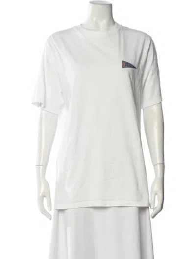 Pre-owned Aimé Leon Dore Graphic Print Crew Neck T-shirt In White