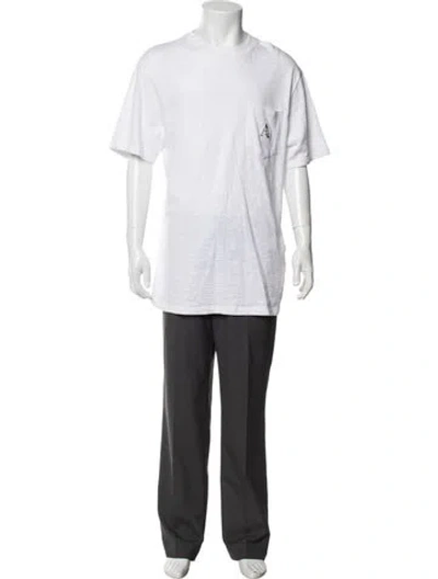 Pre-owned Aimé Leon Dore Graphic Print Crew Neck T-shirt In White