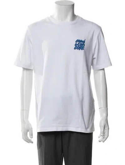 Pre-owned Aimé Leon Dore Graphic Print Crew Neck T-shirt In White