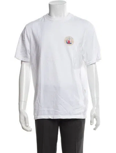Pre-owned Aimé Leon Dore Graphic Print Crew Neck T-shirt In White