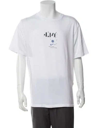 Pre-owned Aimé Leon Dore Graphic Print Crew Neck T-shirt In White