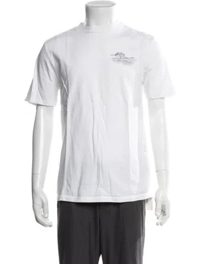 Pre-owned Aimé Leon Dore Graphic Print Crew Neck T-shirt In White