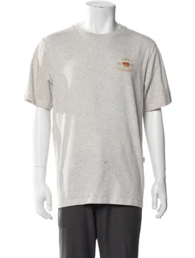 Pre-owned Aimé Leon Dore Graphic Print Crew Neck T-shirt In White
