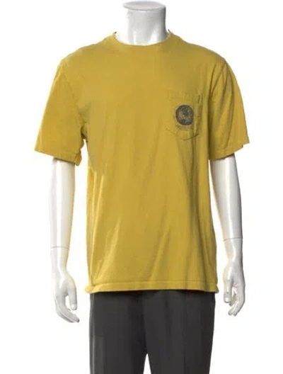 Pre-owned Aimé Leon Dore Graphic Print Crew Neck T-shirt In Yellow