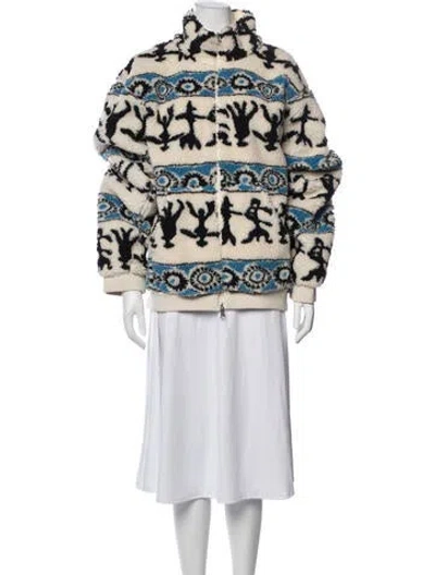 Pre-owned Aimé Leon Dore Graphic Print Jacket In Neutral