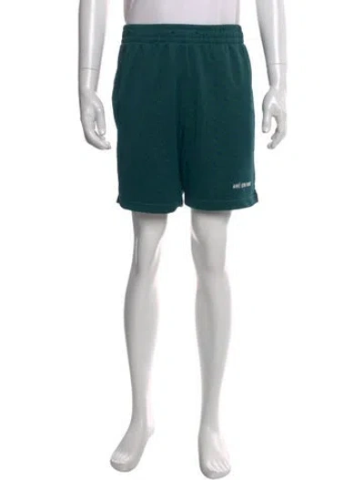 Pre-owned Aimé Leon Dore Graphic Print Jogger Shorts In Green