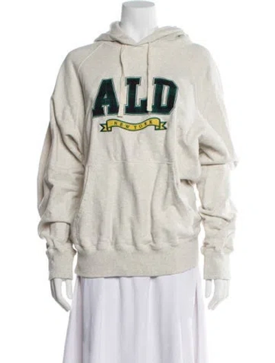 Pre-owned Aimé Leon Dore Graphic Print Long Sleeve Hoodie In Neutral