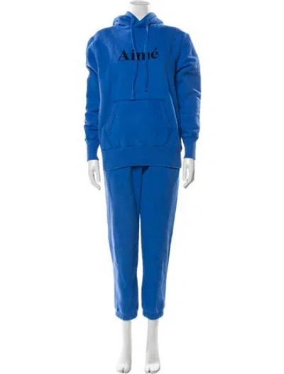 Pre-owned Aimé Leon Dore Graphic Print Set In Blue