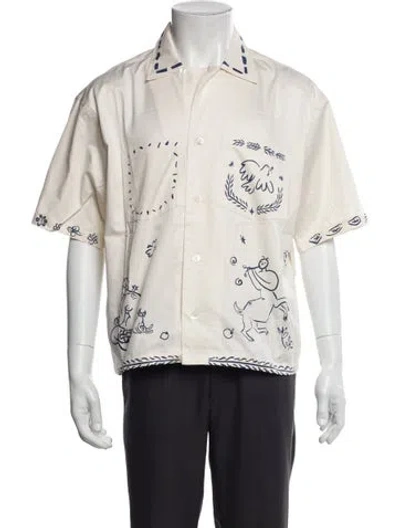 Pre-owned Aimé Leon Dore Graphic Print Short Sleeve Shirt In Neutral