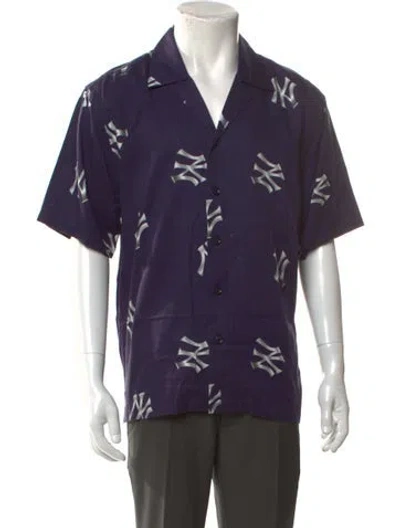 Pre-owned Aimé Leon Dore Graphic Print Short Sleeve Shirt In Purple