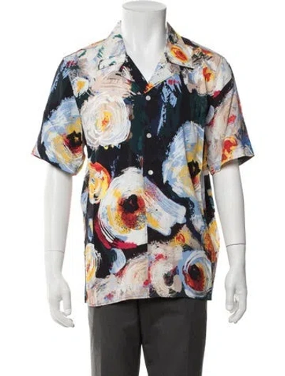 Pre-owned Aimé Leon Dore Graphic Print Short Sleeve Shirt W/ Tags In Blue
