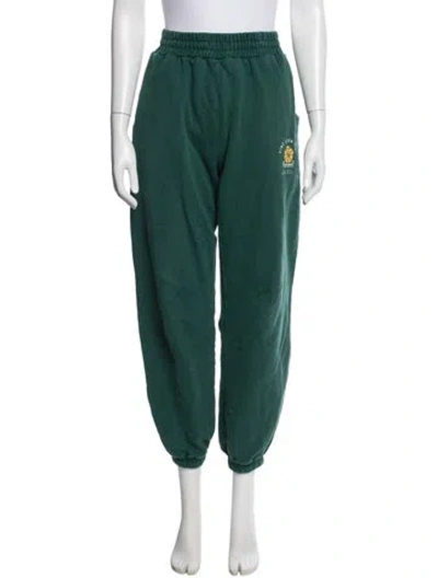 Pre-owned Aimé Leon Dore Graphic Print Sweatpants In Green