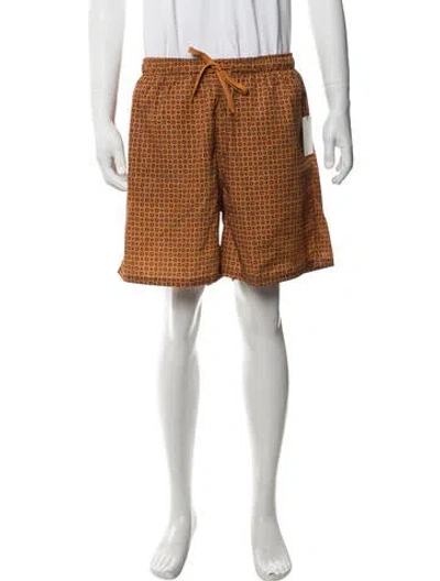 Pre-owned Aimé Leon Dore Graphic Print Swim Trunks In Multicolor