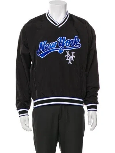 Pre-owned Aimé Leon Dore Graphic Print Varsity Jacket In Gray