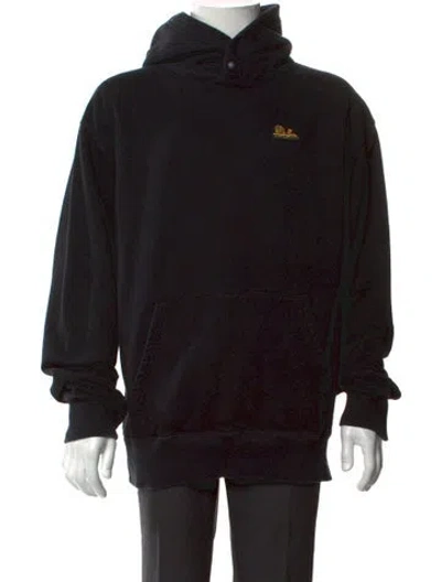 Pre-owned Aimé Leon Dore Graphic Print V-neck Hoodie In Black