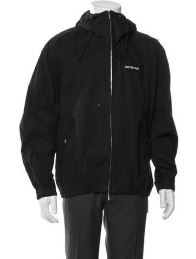 Pre-owned Aimé Leon Dore Graphic Print Windbreaker In Black