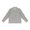 Aimé Leon Dore Gray Jacquard Button-down Shirt In Gray
