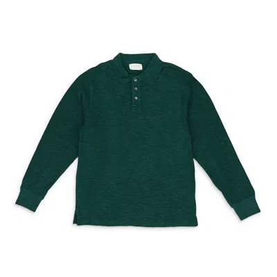 Aimé Leon Dore Green Crest Long-sleeve Polo Shirt