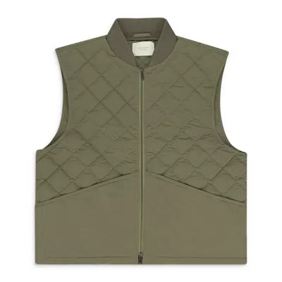 Aimé Leon Dore Green Nylon Quilted Vest In Gray