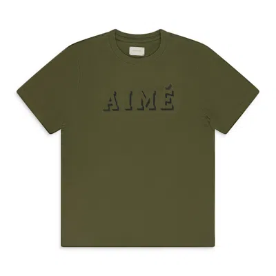 Aimé Leon Dore Green Shadow Logo T-shirt In Multi