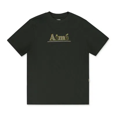 Aimé Leon Dore Sketch Logo-print T-shirt In Green