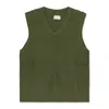 Aimé Leon Dore Green Waffle V-neck Sweater Vest In Green