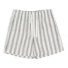 Aimé Leon Dore Green/white Striped Drawstring Shorts In Green