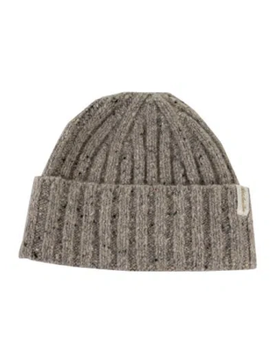 Pre-owned Aimé Leon Dore Grey Patterned Beanie W/tags In Gray