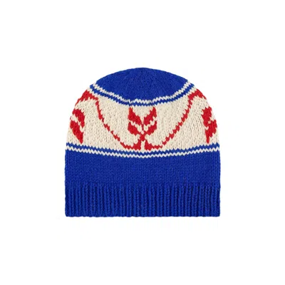 Pre-owned Aimé Leon Dore Hand Knit Heritage Beanie 'blue Quartz' | Men's Size Onesize