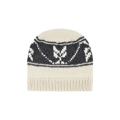 Pre-owned Aimé Leon Dore Hand Knit Heritage Beanie 'coconut Milk' | White | Men's Size Onesize