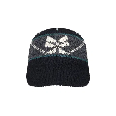 Pre-owned Aimé Leon Dore Hand Knit Heritage Cap 'jet Black' | Men's Size Onesize