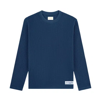 Pre-owned Aimé Leon Dore Heavyweight Waffle Thermal 'oceana' | Blue | Men's Size Xs