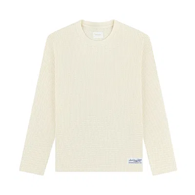 Pre-owned Aimé Leon Dore Heavyweight Waffle Thermal 'pristine' | Cream | Men's Size S In White