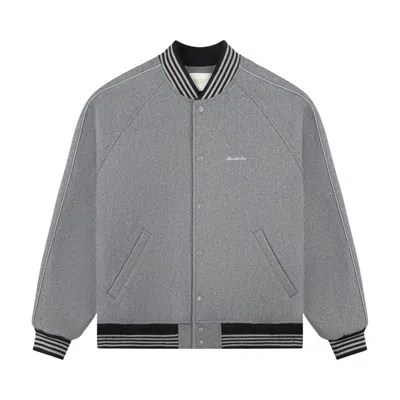 Pre-owned Aimé Leon Dore Heritage Wool Varsity Jacket 'grey' | Men's Size Xxl In Gray