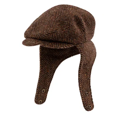 Pre-owned Aimé Leon Dore Herringbone Earflap Hat 'brown' | Men's Size S
